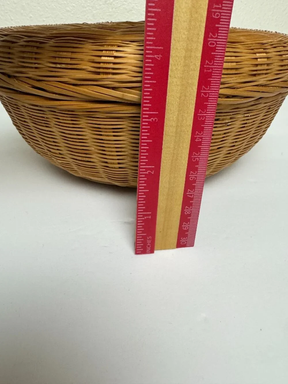Vintage Woven Sewing Storage Basket, 9-inch, Round